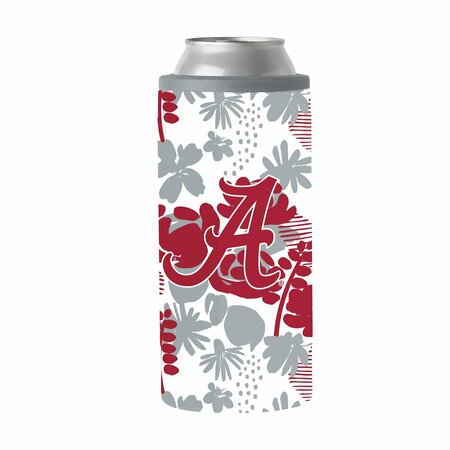 LOGO BRANDS Alabama 12oz Floral Slim Can Coolie 102-S12C-46